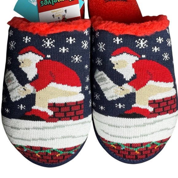 REEF Collab Tipsy Elves Mens Slippers Santa Log Festive Christmas Size 7 - Picture 2 of 6